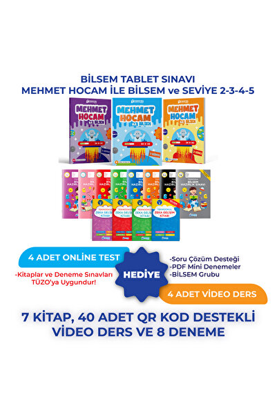 Teknookul Yayınları BİLSEM TABLET SINAVI MEHMET HOCAM İLE BİLSEM VE SEVİYE 2-3-4-5
