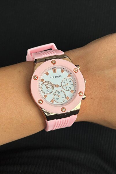 TAKIŞTIR Pink Color Women's Watch with Silicone Cord