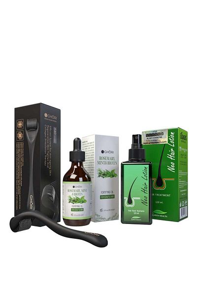 Green Wealth Neo Hair Lotion (Original) 120 ml + Ghori Rosemary, Mint & Biotin Oil for Hair Growth