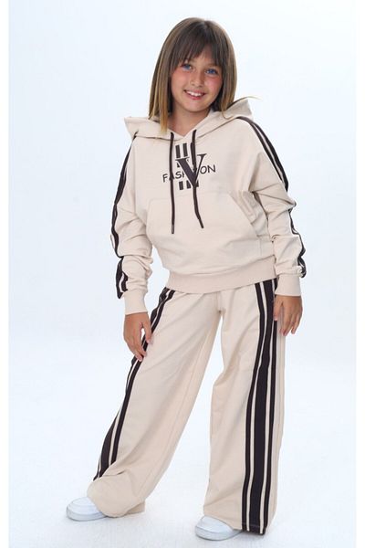Pantulux Σετ αθλητική φόρμα για κορίτσια – Oversize, 100% βαμβάκι, 2 κλωστές, κουκούλα & τσέπες-308