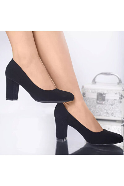 MODA STİL Cindy black velvet high heels, 38