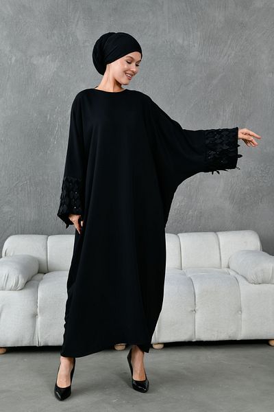 Fzd filizzade Ferace Abaya with Detailed Sleeve Accessories