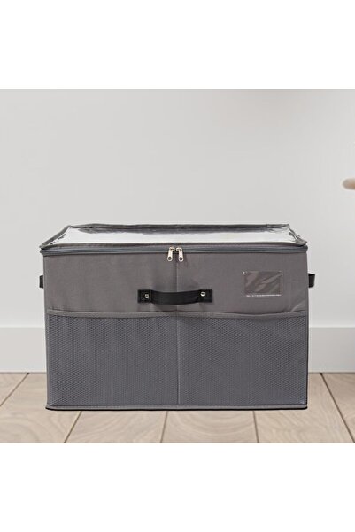 Flippy Cutie de Depozitare pentru Pantofi, Flippy, 53x42x33 cm, cu Capac Transparent si Fermoar, din Panza