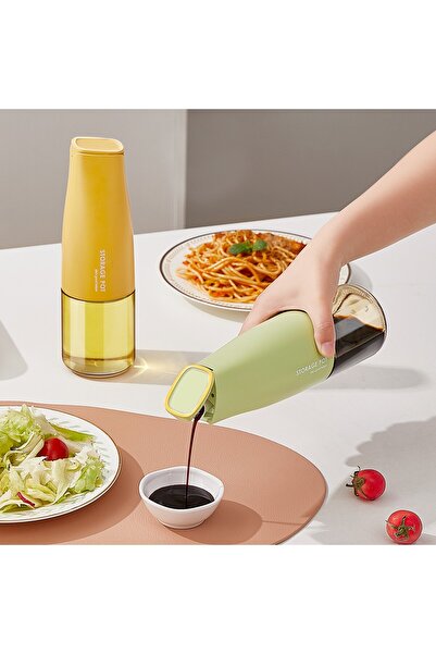 Flippy Automatic Oil Bottle for Kitchen Liquids, 550 ml, Green