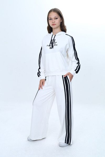 Joui Co Oversize 2 Thread Girls Sports Bottom & Top Tracksuit Set – 100% Cotton-308