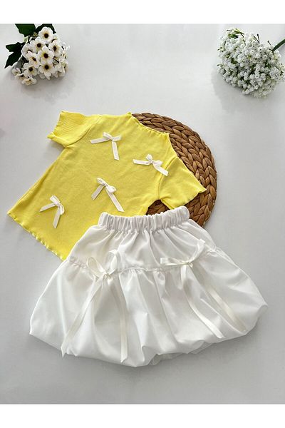 TREND NATURAL Girl Baby Balloon Skirt and Badi Sets Pink Yellow Red Fuchsia