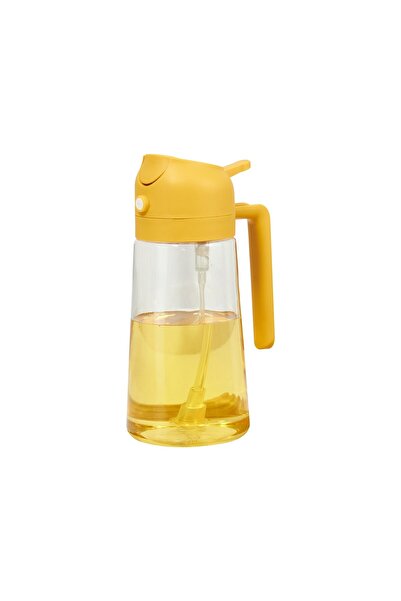 Flippy 2-in-1 Oil Dispenser, Spray & Pour, Glass, Anti-Drip, 470 ml, Yellow