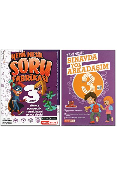 Kırmızı Beyaz Yayınları KIRMIZI BEYAZ 3. SINIF YENİ NESİL SORU FABRİKASI+SINA...