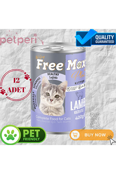 Freemax Kuzu Etli Yavru Kedi Konservesi 400 Gr. - 12 Adet - 8 Öde 12 Al
