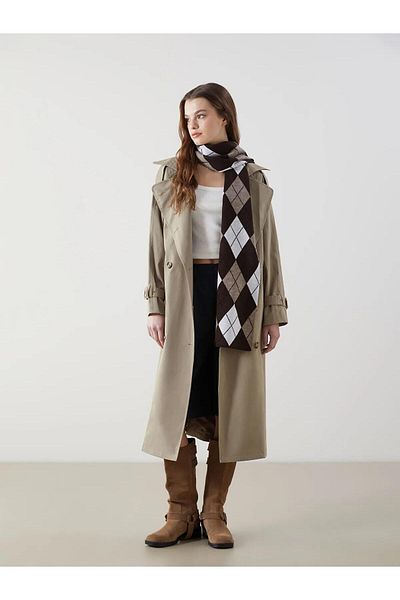 LC Waikiki XSIDE Trench oversize pentru femei cu guler de haină (W5)