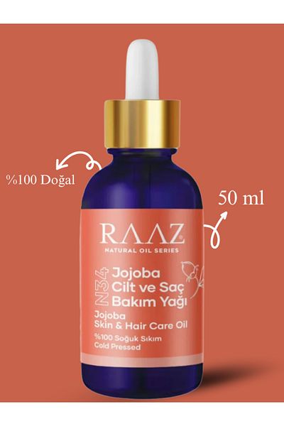 RAAZ Jojoba Oil Hair and Skin Care Oil 100% Pure and Natural