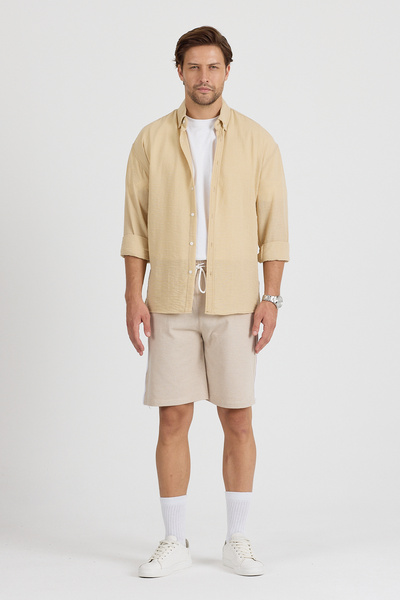 pandy Pantaloni scurți de bază cu dungi duble, unisex, Fit Mold