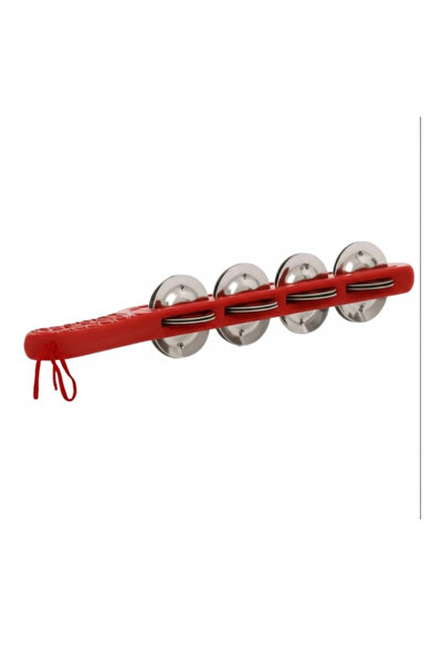 MegArya Bell Rhythm Clapper Percussion Jingle Stick –Red