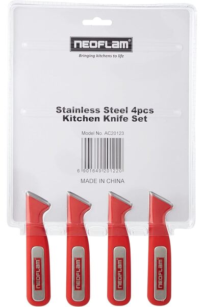 NEOFLAM Stainless Steel Set Of 4 Pcs Kitchen Knife With Tpr Handle