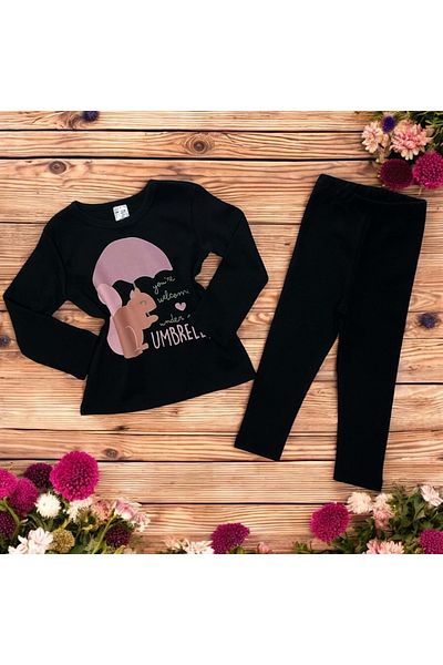 RYZE ÇOCUK Umbrella Pajama Set Black