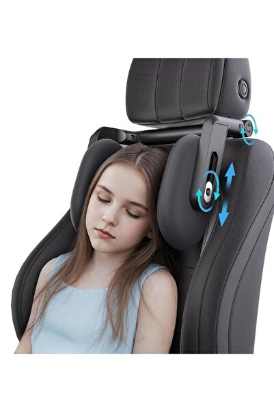 ET-LIFE وسادة مسند رأس السيارة مع خطاف، دعامة رقبة قابلة للتعديل لمقعد السيار...