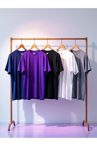 JustBS Pachet de 5 tricouri casual pentru femei