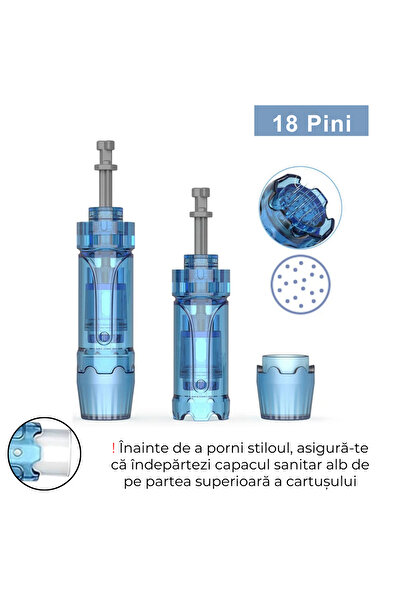 Dr Pen Ultima Set 10 Cartușe Dr. Pen 18 Pini Compatibile M8S / A8S / A9 / A11, Sterile, Microneedling Dermapen