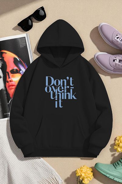 uyguntarz Unisex Dont over Think Design Printed Sweatshirt