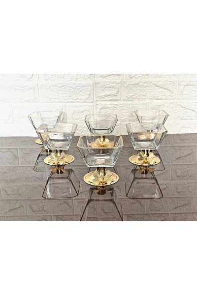 atabey home 6-Pack Ice Cream Bowl & Cookie Bowl & Sugar Bowl & Magnolia Bowl with Butterfly Feet