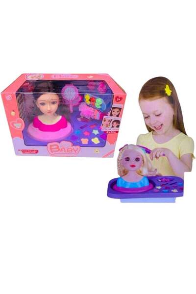 Toybox رأس دمية لتصفيف الشعر والمكياج للفتيات الصغيرات