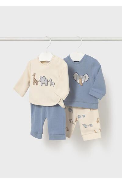 MAYORAL Newborn Erkek Bebek Örme Set 4 Parçalı Mavi