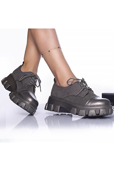 MODA STİL Dida casual shoes in velvet and gunmetal eco-leather, 37