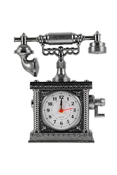 Tahtakale Dünyası Eskitme Telefon Tasarımlı Kurmalı Çalar Saat Masa Oda Ofis ...