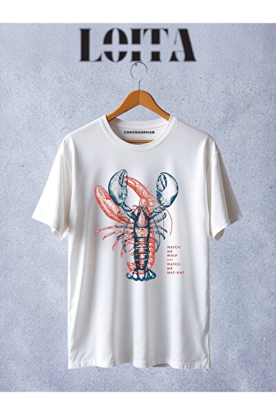 Vordevia Tricou alb cu imprimeu crab