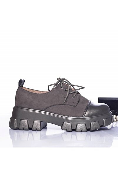 MODA STİL Dida casual shoes in velvet and gunmetal eco-leather, 37