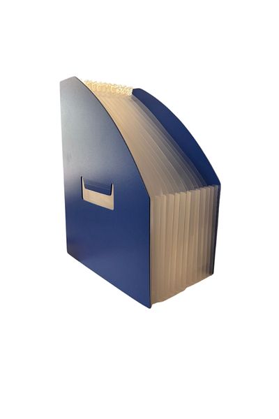 server Serve Magazine Holder Bellows A4 Index Label Pp Blue Sv 6450