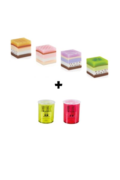 Adel LAYERS SERİSİ 4 ADET SİLGİ VE 2 ADET 619 KALEMTRAŞ SETİ (KIZ ÖĞRENCİ)