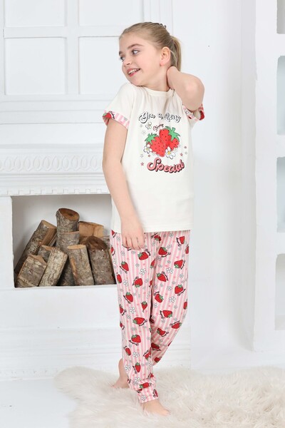 FORMO Girls' 100% Natural Cotton Short Sleeve Quality Pajama Set