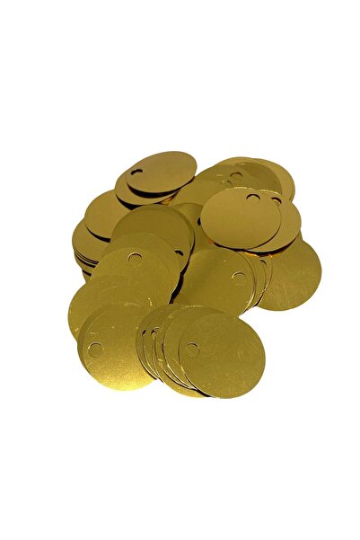 Bi hızlı Pailă pentru geantă, pailă pentru decorare (20 grame) 30 mm 55 bucăți sunt în jurul pailului (culoare aurie)