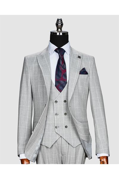 Suit Sartoria Ssa Prt 291 Plaid Vest Suit
