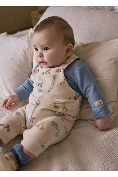 MAYORAL Newborn Erkek Bebek Baskılı Tulum Mavi