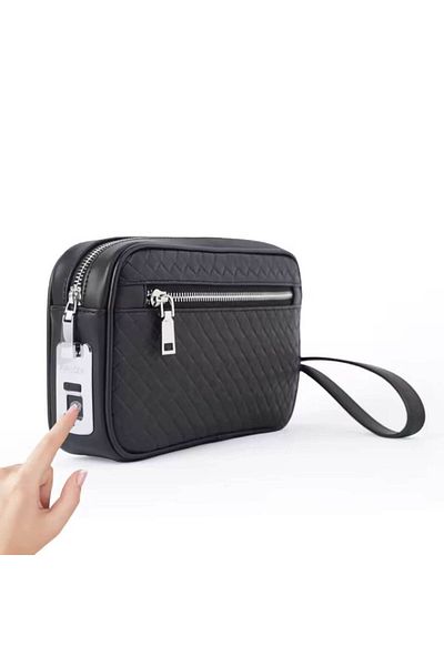 Generic Classic Anti Theft Clutch Handbag with Fingerprint Smart Lock
