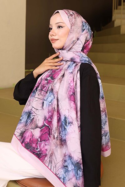 benguen Patterned Shawl Dusty Rose İpk114