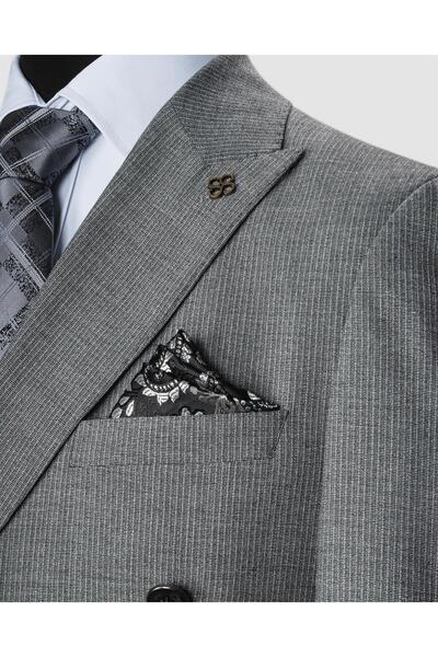 echol Ech. 513 İnce Çizgili Kruvaze Takım Elbise