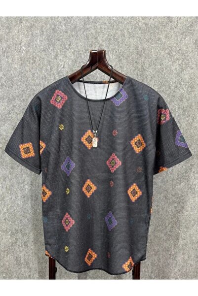 FıttingRoom Oversize Patterned Bohemian Tshirt