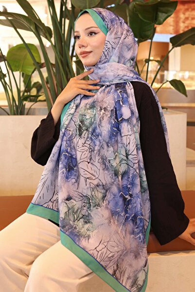 benguen Patterned Shawl Green İpk114