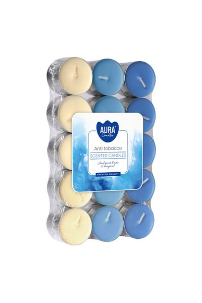 BISPOL Set 30 Lumanari Pastile Parfumate, Aura, Anti-Tabac P30-69
