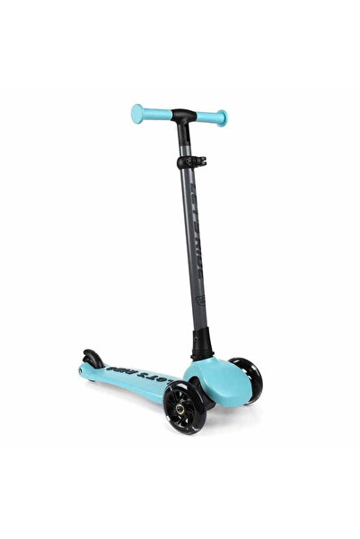 ENFAL OYUNCAK 3 Tekerlekli Katlanabilir Işıklı Turkuaz Scooter