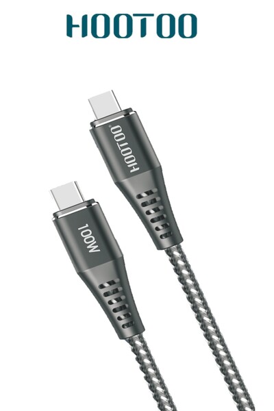 HooToo كيبل تايب سي ضد القطع بقوة 100 واط – لشحن سريع وآمن أداء عالي يدوم طوي...