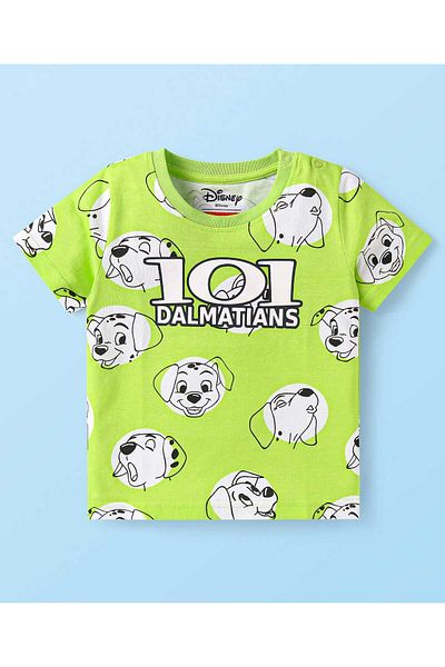 Babyhug Disney Pajama Set with 101 Dalmatians Graphics - Light Green
