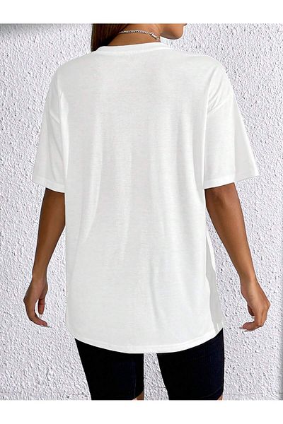 aynewmoda Tricou cu mânecă scurtă și gât rotund pentru bărbați și femei cu imprimeu cu logo Labobo