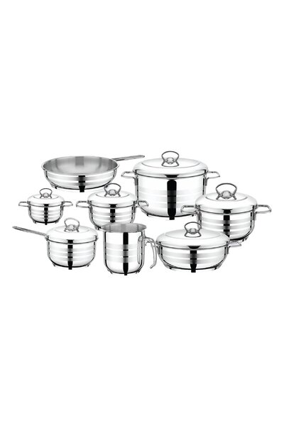 Bonera Diamond Plus Stainless Steel Cookware Set, 14 pcs