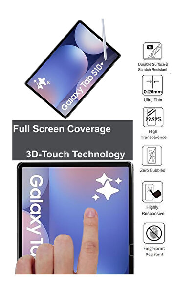 Generic واقي شاشة زجاجي فاخر لجهاز سامسونج جالاكسي تاب S10 بلس