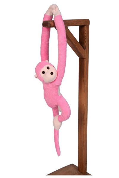 ENHA TİCARET Peluş Maymun Elleri Yapışan Sevimli Oyuncak 70 Cm Pembe