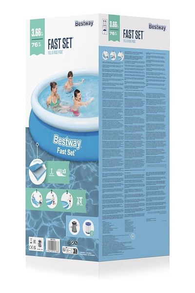 BESTWAY Fast Circular Shape Pool Set – 366 x 76 cm